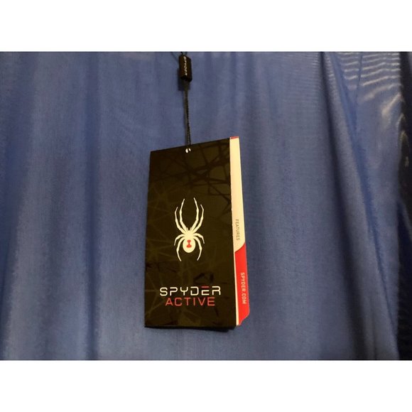 Spyder Women Large Blue Polyester Athletic T Shirt Short Sleeve New With Tags - Picture 2 of 3